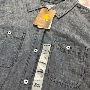 Carhartt Chambray Button Down Shirt sz Lg